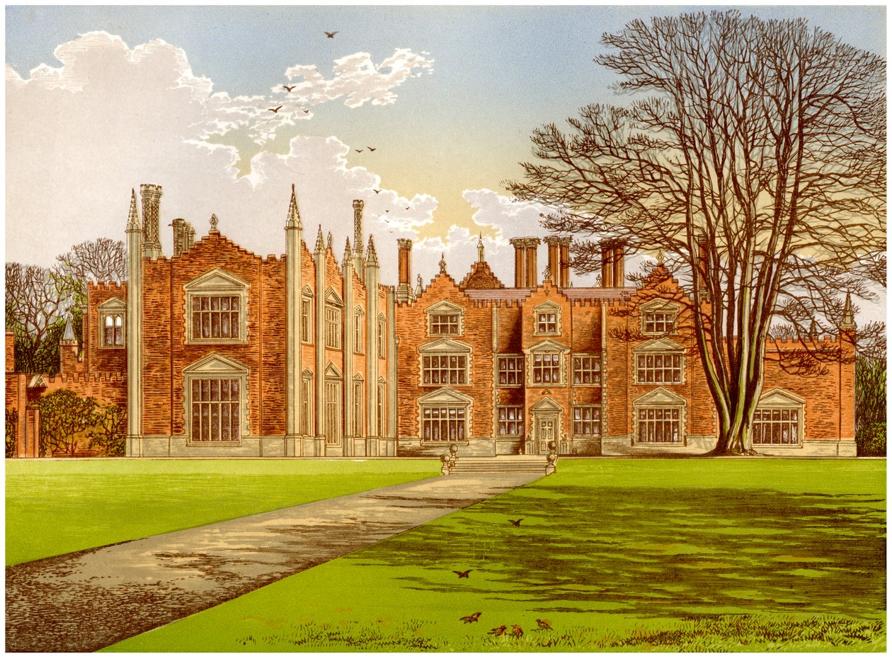Witchingham Hall, Norfolk, varakreivi Canterburyn koti, vuodelta 1880 tekijältä Unbekannt