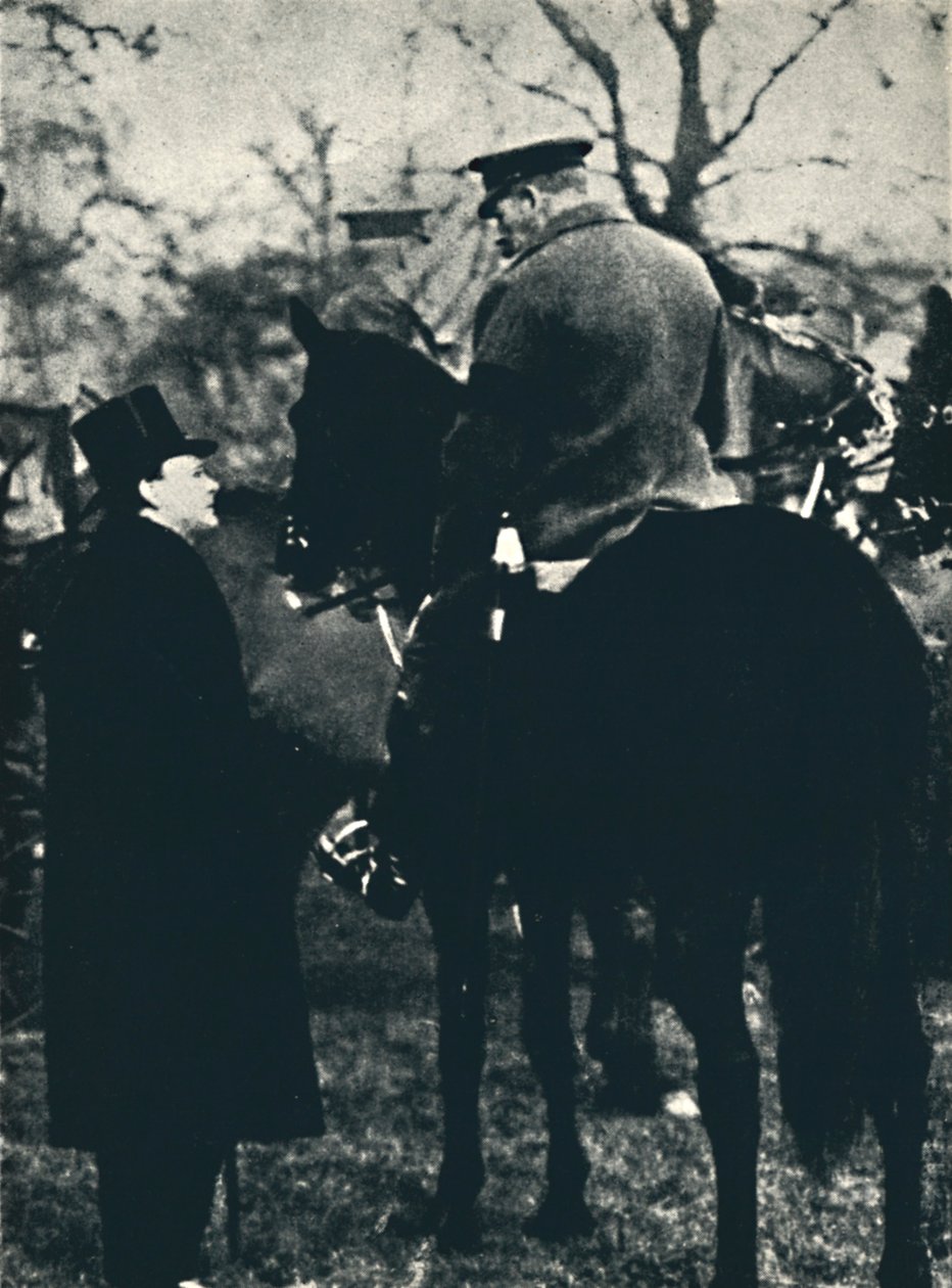 Kuningas Yrjö V:n kanssa sotaharjoituksissa, 1913, 1945. tekijältä Unbekannt