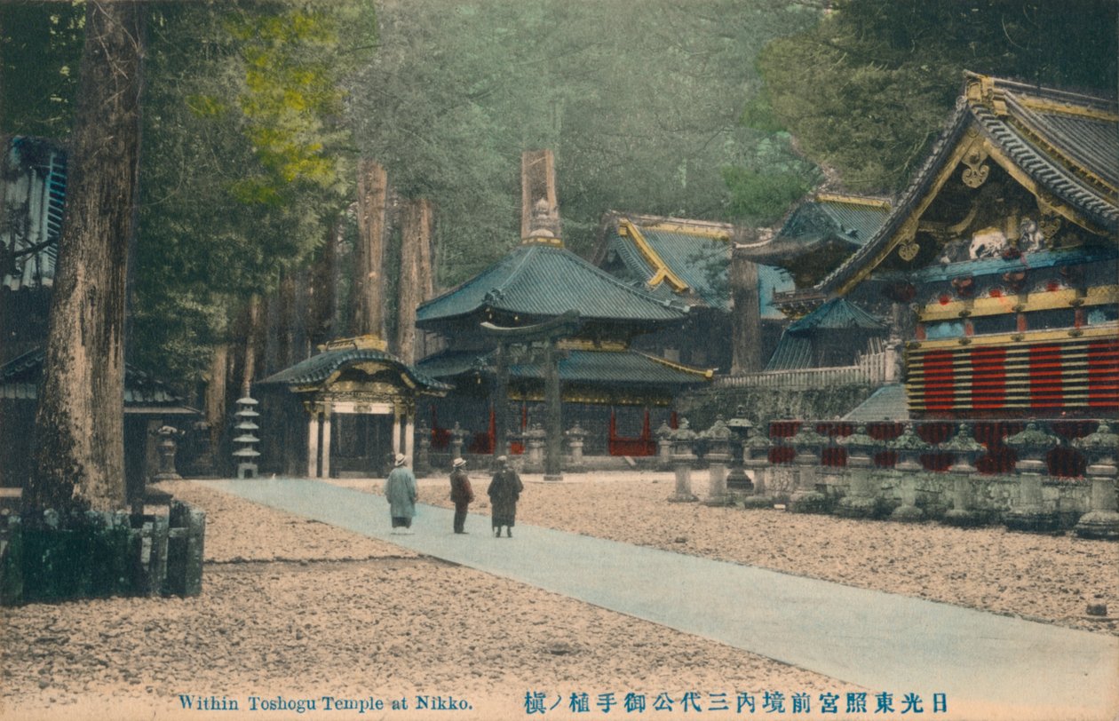 Nikkon Toshogu-temppelissä, n. 1900 tekijältä Unbekannt