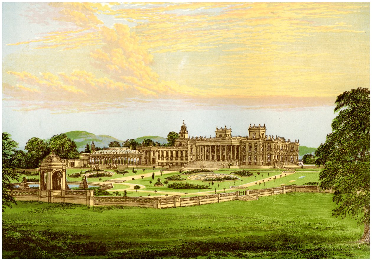 Witley Court, Worcestershire, Earl of Dudleyn koti, vuodelta 1880 tekijältä Unbekannt
