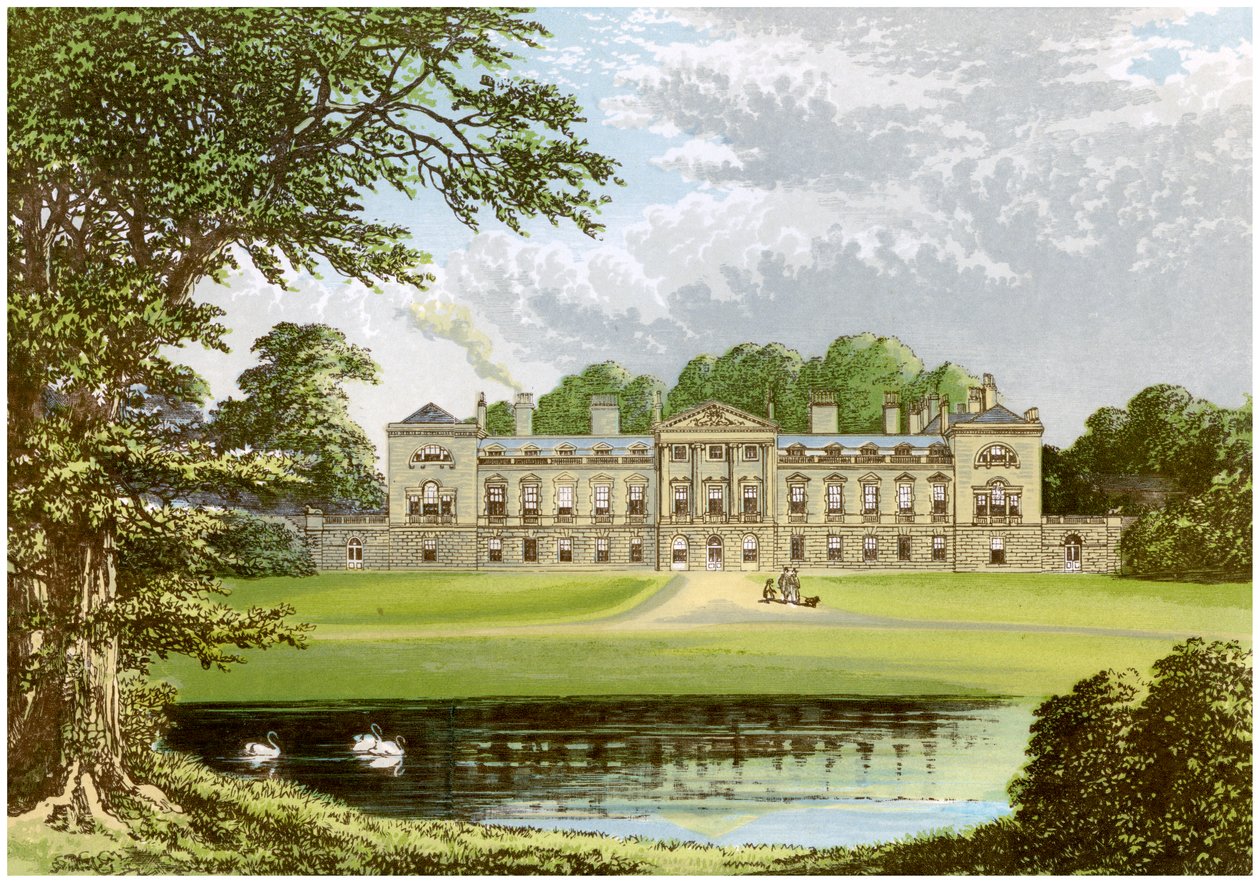 Woburn Abbey, Bedfordshire, Bedfordin herttuan koti, vuodelta 1880 tekijältä Unbekannt
