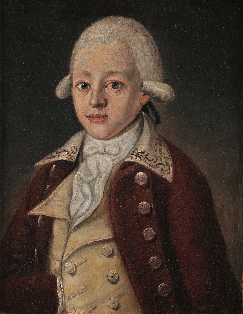 Wolfgang Amadeus Mozart 1756-1791, noin 1770 tekijältä Unbekannt