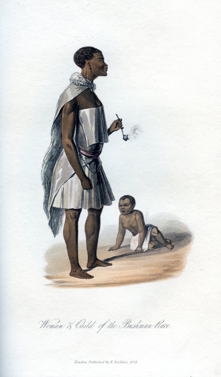 Woman & Child of the Bushman Race, 1848 tekijältä Unbekannt