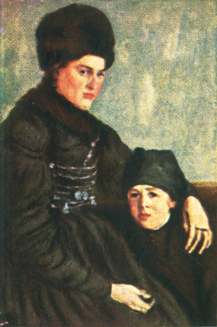 Nainen Dachausta lapsen kanssa, v. 1928. tekijältä Unbekannt