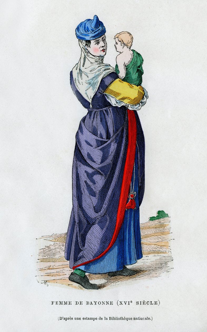 Nainen Bayonnessa, Ranskassa, 1500-luvulla 1882-1884 tekijältä Unbekannt