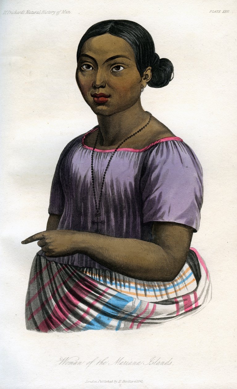 Mariaanisaarten nainen, 1848 tekijältä Unbekannt
