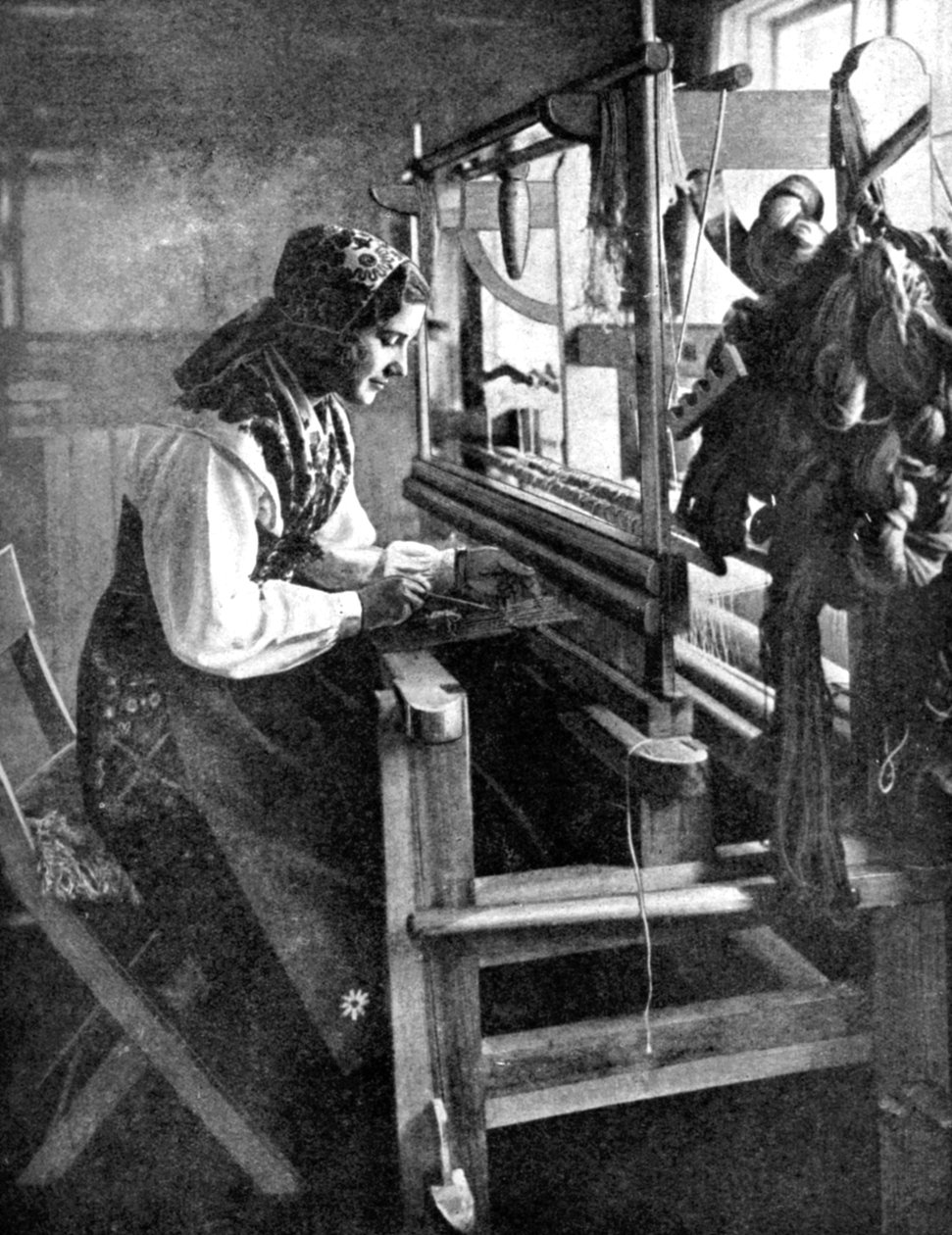 Nainen kangaspuilla, Ruotsi, 1936 tekijältä Unbekannt