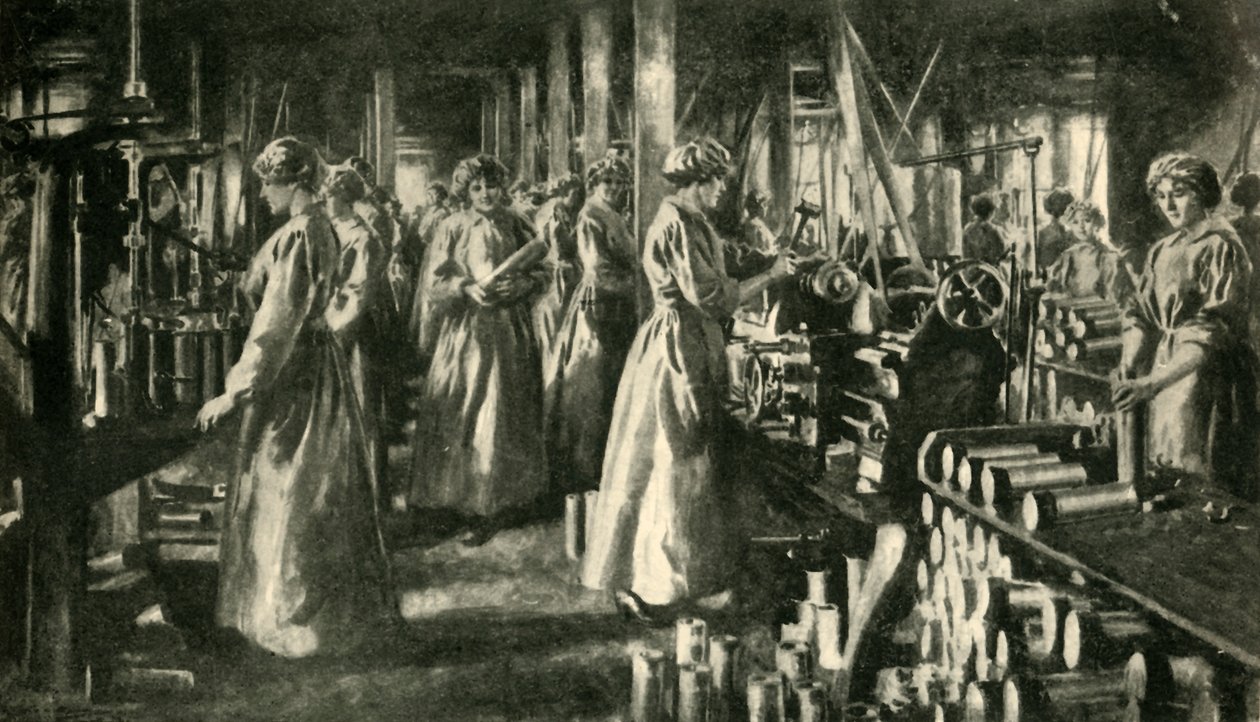Naistyöläisiä sodan puolesta, c1914-1918, c1920. tekijältä Unbekannt