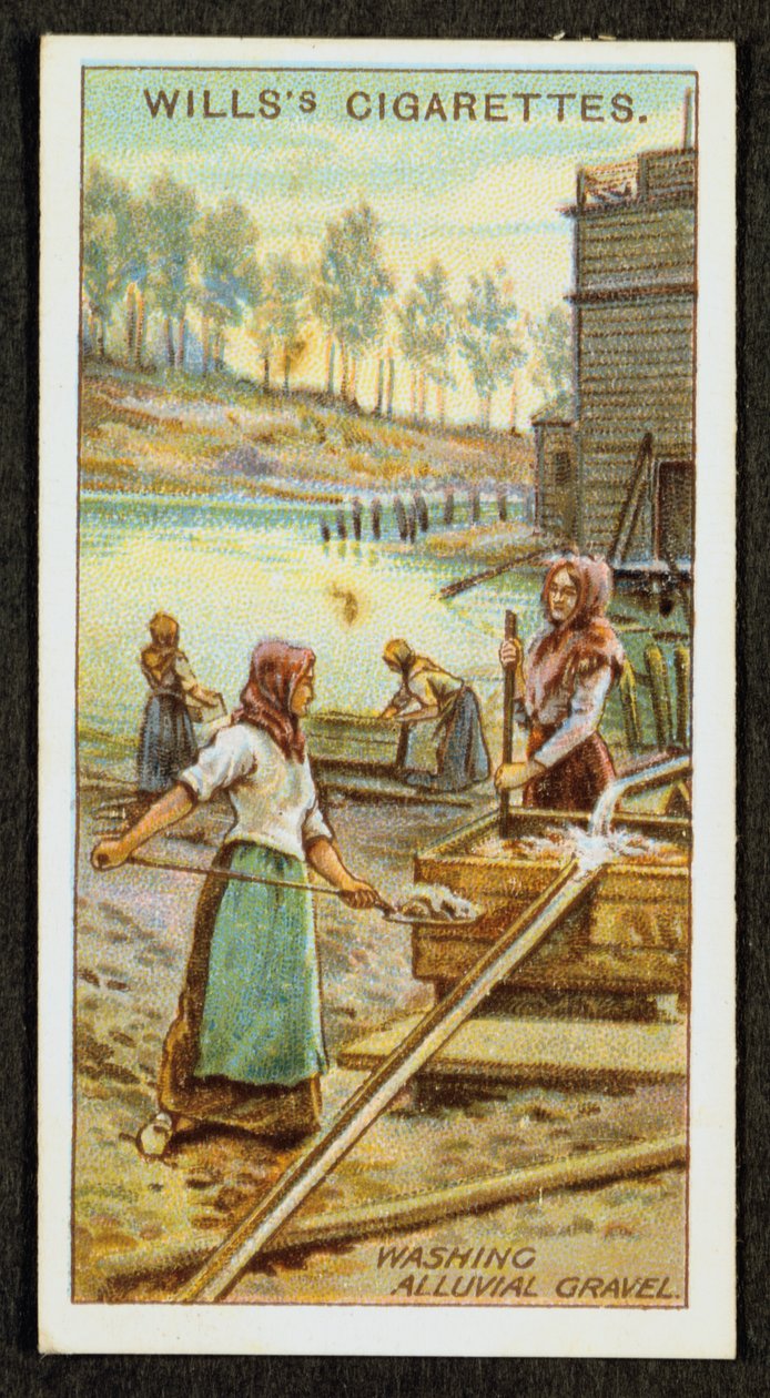 Naiset pesevät jalometalliplatinaa tulvasorasta, Urals, Venäjä, 1916 tekijältä Unbekannt