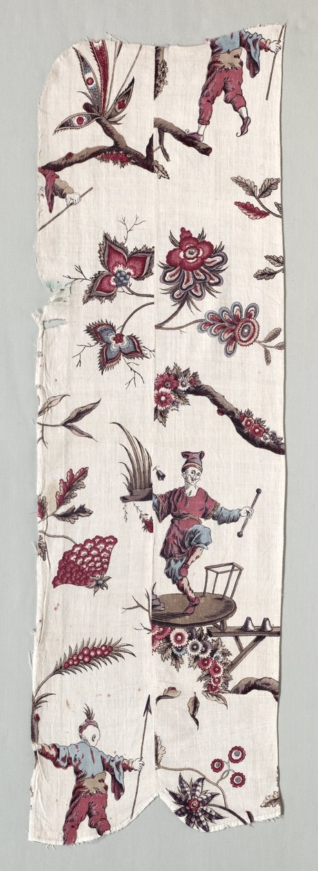 Puulohkopainetut tekstiilifragmentit, n. 1785. tekijältä Unbekannt