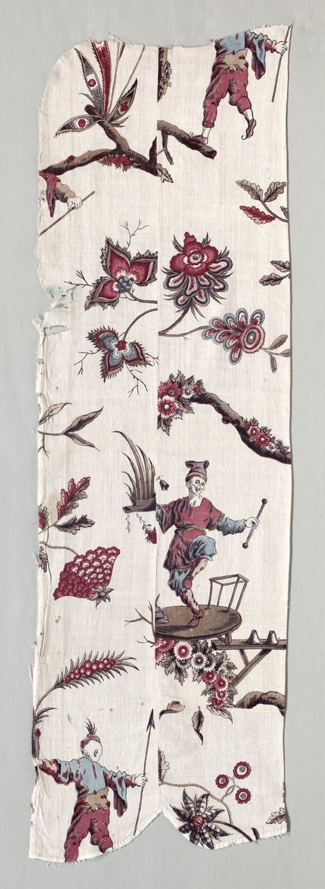 Puulohkopainetut tekstiilifragmentit, n. 1785. tekijältä Unbekannt