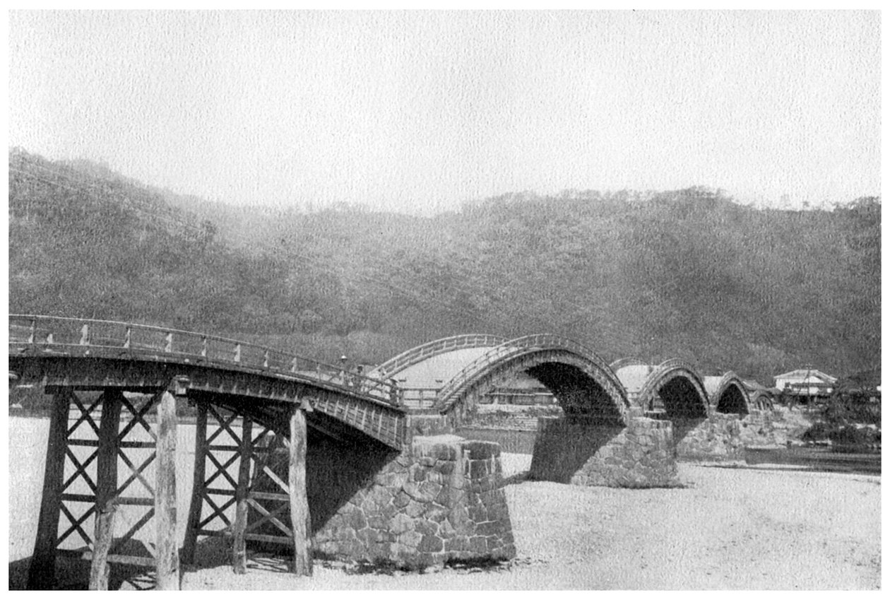 Puinen silta Iwakunissa, Japanissa, 1904 tekijältä Unbekannt