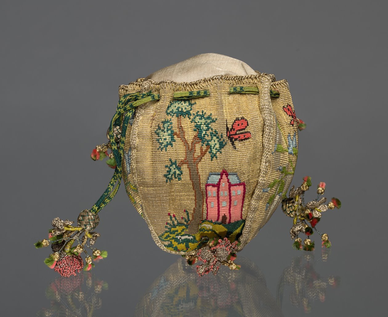 Kudottu kukkaro, 1700-luku. tekijältä Unbekannt