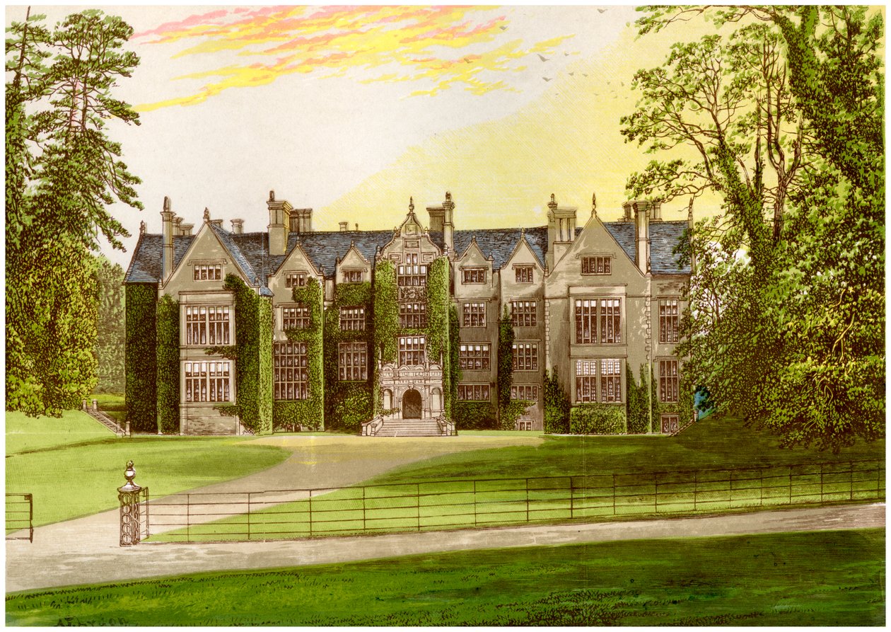 Wroxton Abbey, Oxfordshire, pohjoisen perheen koti, vuodelta 1880 tekijältä Unbekannt