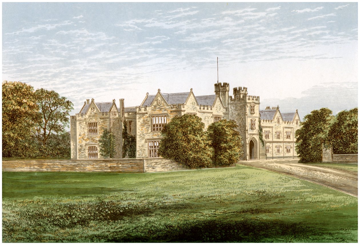 Wytham Abbey, Oxfordshire, Abingdonin jaarlin koti, vuodelta 1880 tekijältä Unbekannt