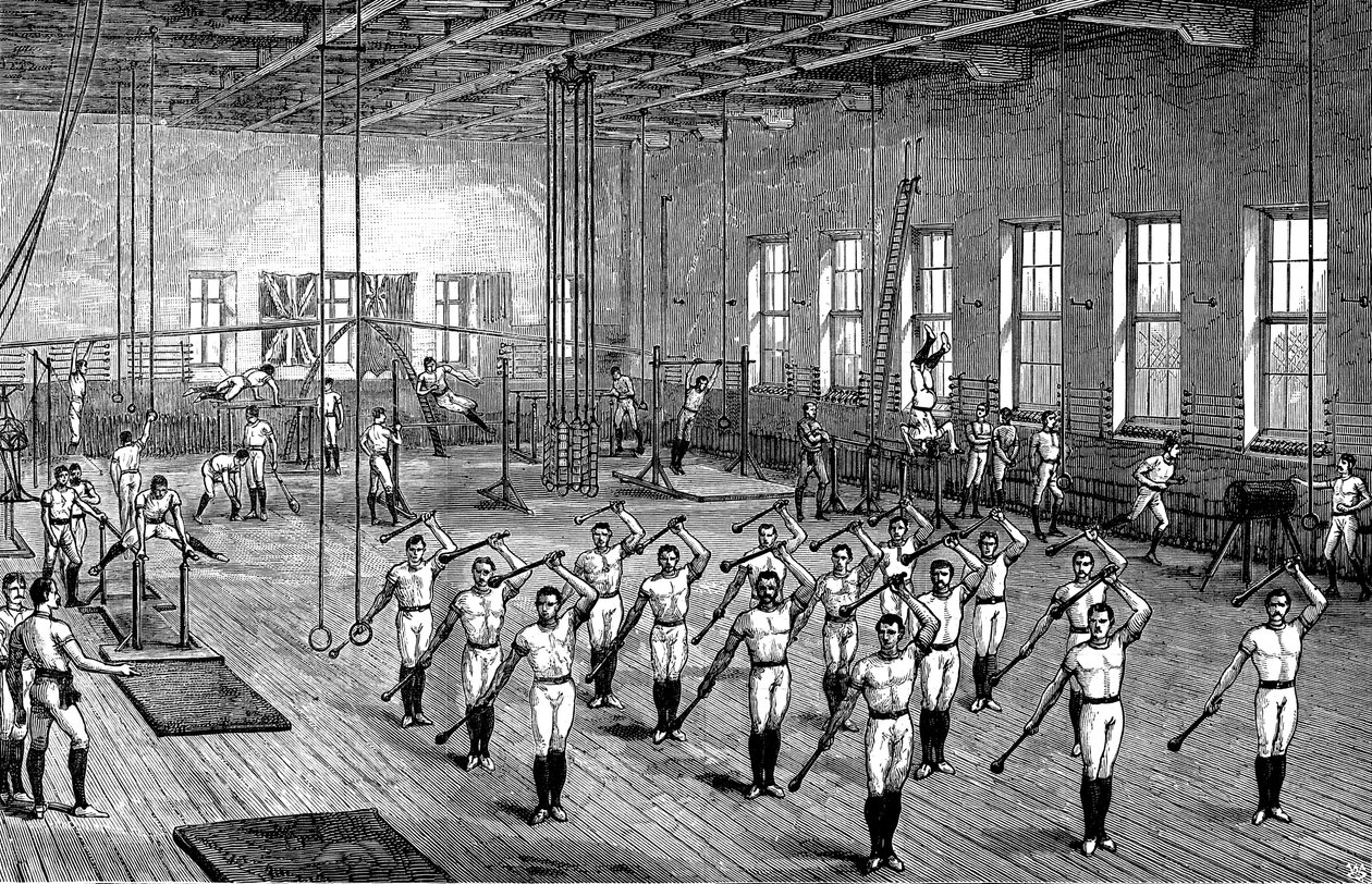 YMCA gymnasium, Longacre, Lontoo, 1888 tekijältä Unbekannt