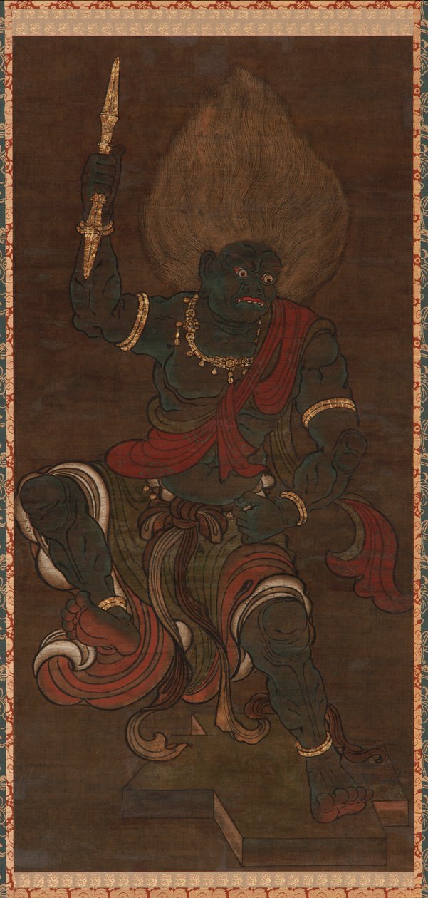 Vajrapanin sinisen ruoan jakshamuoto, Kamakura-kausi, 1200-1300-luku. tekijältä Unbekannt