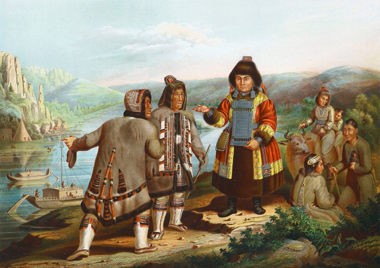 Jakutit Lena-joella, Siperia, Venäjä, 1862. tekijältä Unbekannt