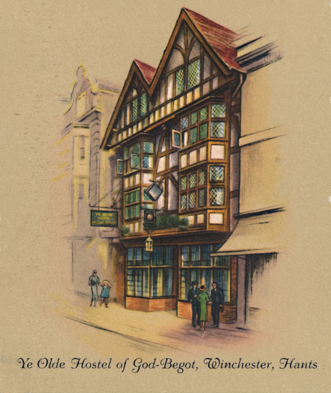 Ye Olde Hostel of God-Bogot, Winchester, Hants, 1939 tekijältä Unbekannt
