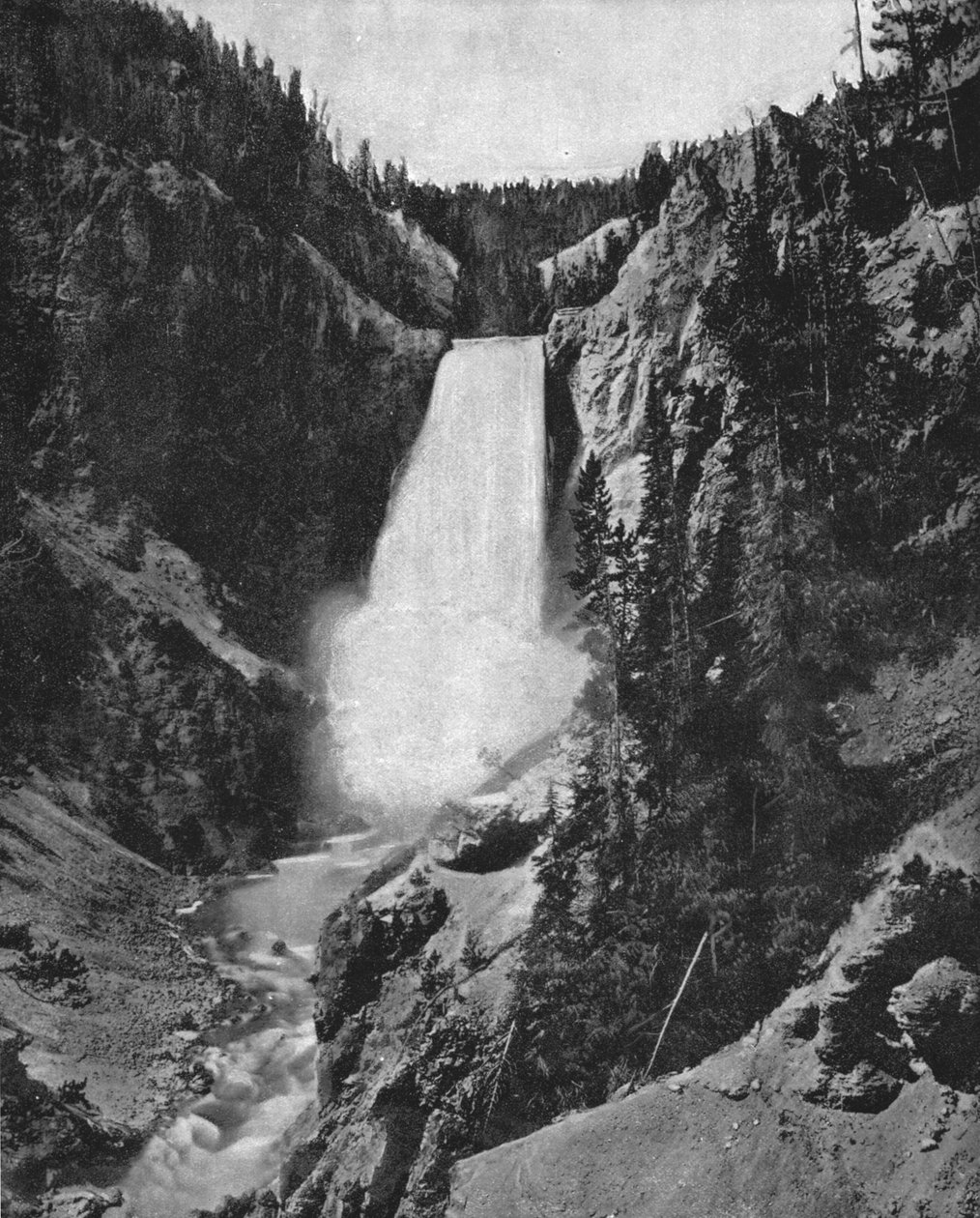 Yellowstone Falls, Wyoming, Yhdysvallat, 1900. tekijältä Unbekannt
