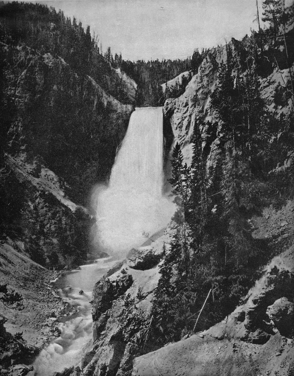 Yellowstone Falls, Wyoming, 1897. tekijältä Unbekannt