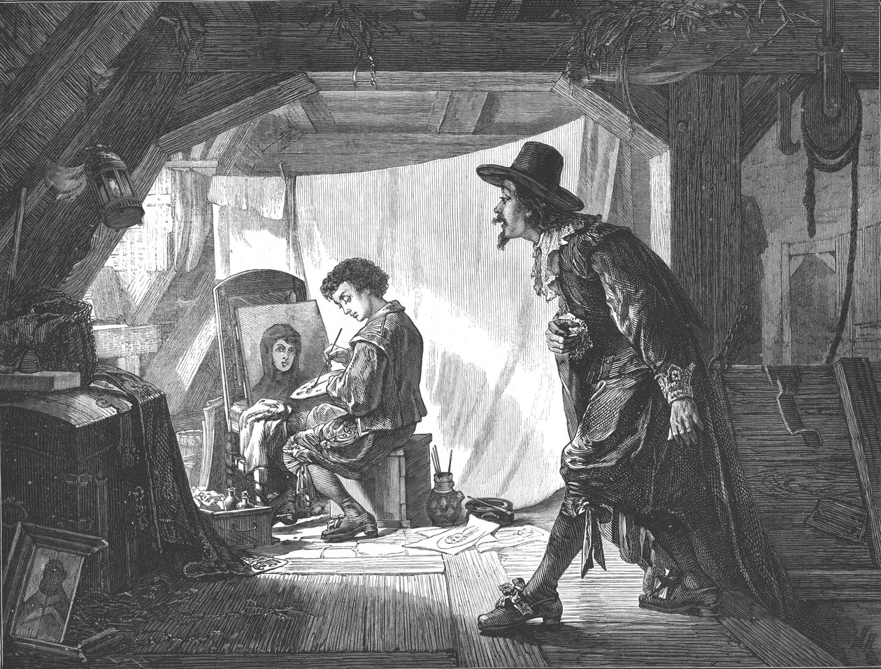 Nuori Rubens yllätti isäntänsä Van Oort, 1875. tekijältä Unbekannt