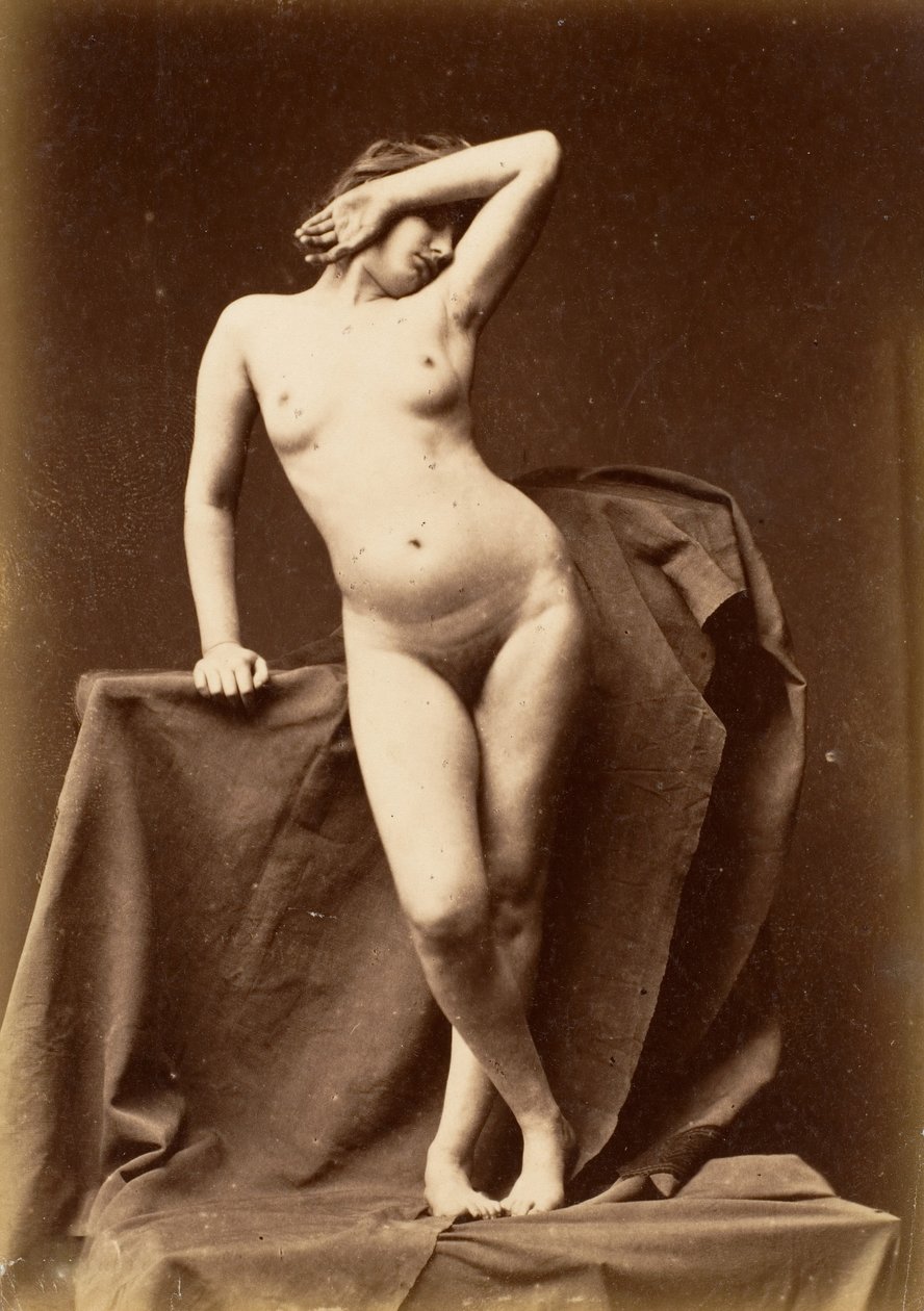 [Nuori nainen, alaston, edestä käsi kasvot], 1860-luku. tekijältä Unbekannt