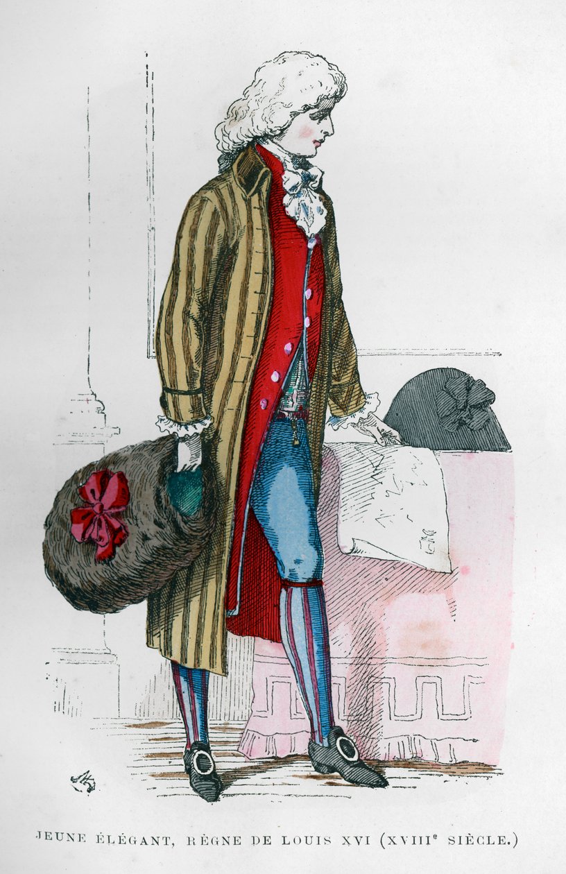 Nuori dandy Louis XVI:n hallituskauden asussa, 1700-luku 1882-1884 tekijältä Unbekannt
