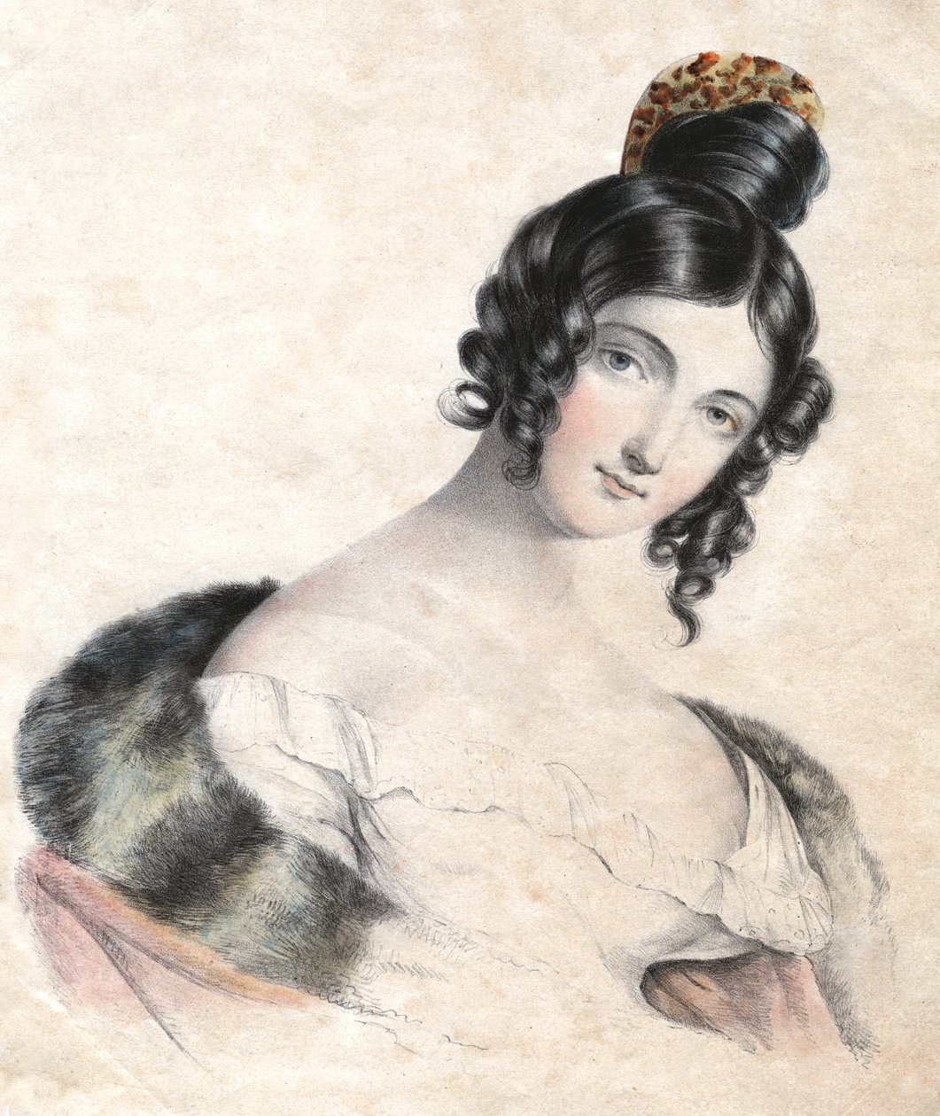 Nuori nainen, 1800-luku tekijältä Unbekannt