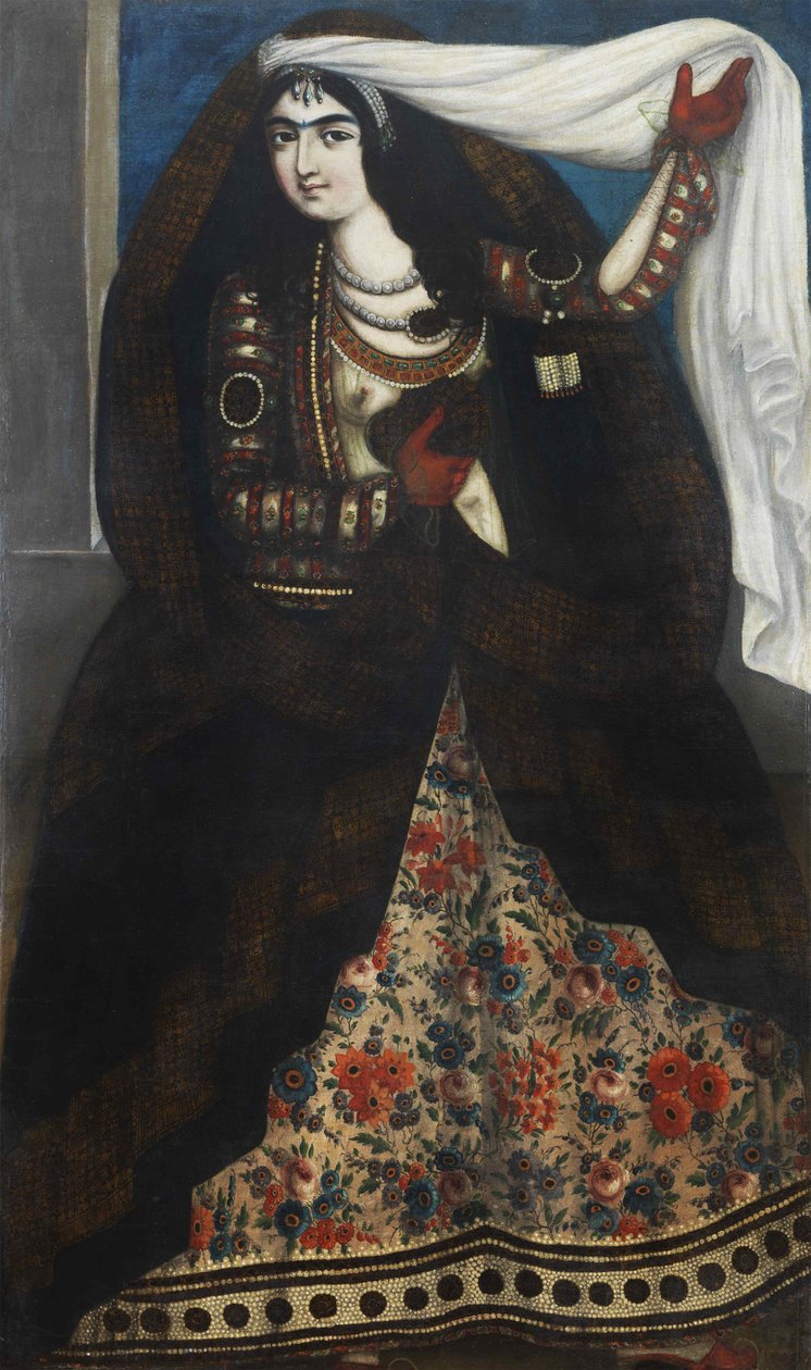 Nuori nainen pukeutunut chador, noin 1844-1850. tekijältä Unbekannt