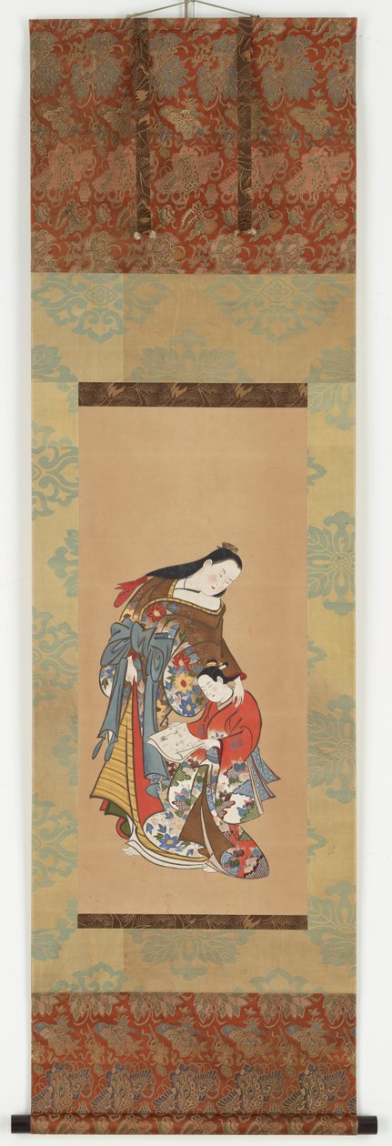 Yujo ja hänen aliopiskelijansa kamuro, Edo-kausi, 1700-1800-luku. tekijältä Unbekannt