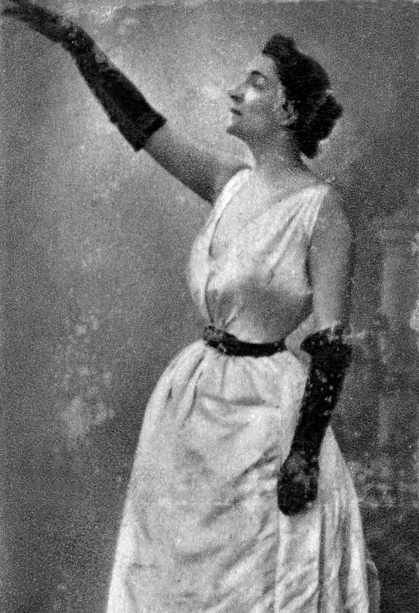 Yvette Guilbert, ranskalainen kabareelaulaja ja näyttelijä, 1913 tekijältä Unbekannt