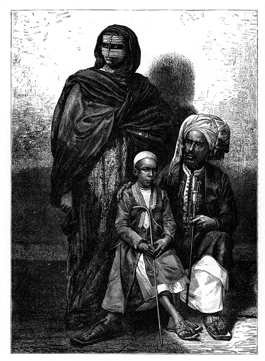 Sansibarin arabiperhe, c1890 tekijältä Unbekannt