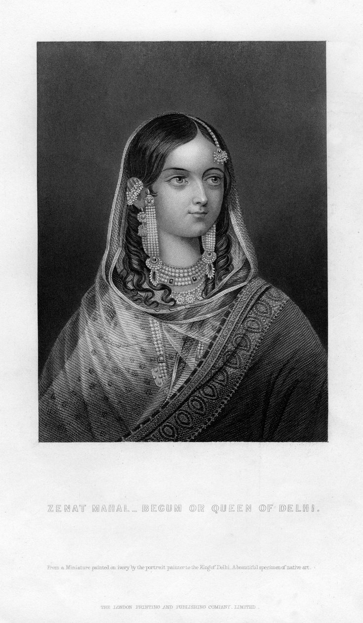 Zenat Mahal - Begum tai Delhin kuningatar, 1800-luku tekijältä Unbekannt