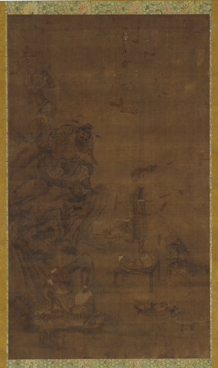 Zhong Kui kesyttää viisi ruttoa, 1500-1600-luku. tekijältä Unbekannt