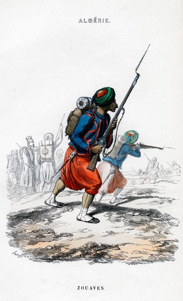 Zouaves, Ranskan armeija Algeriassa tekijältä Unbekannt