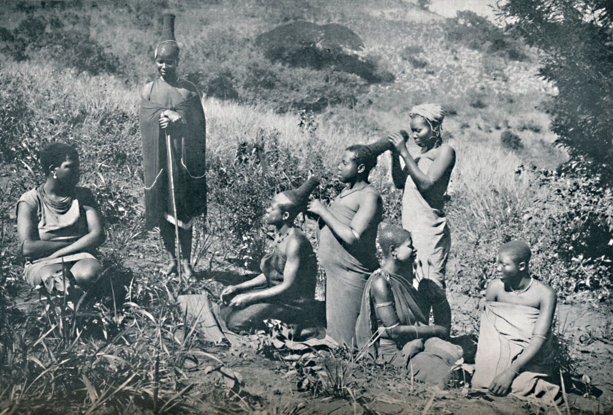 Zulu-tyttöjen kampaamo, 1912 tekijältä Unbekannt