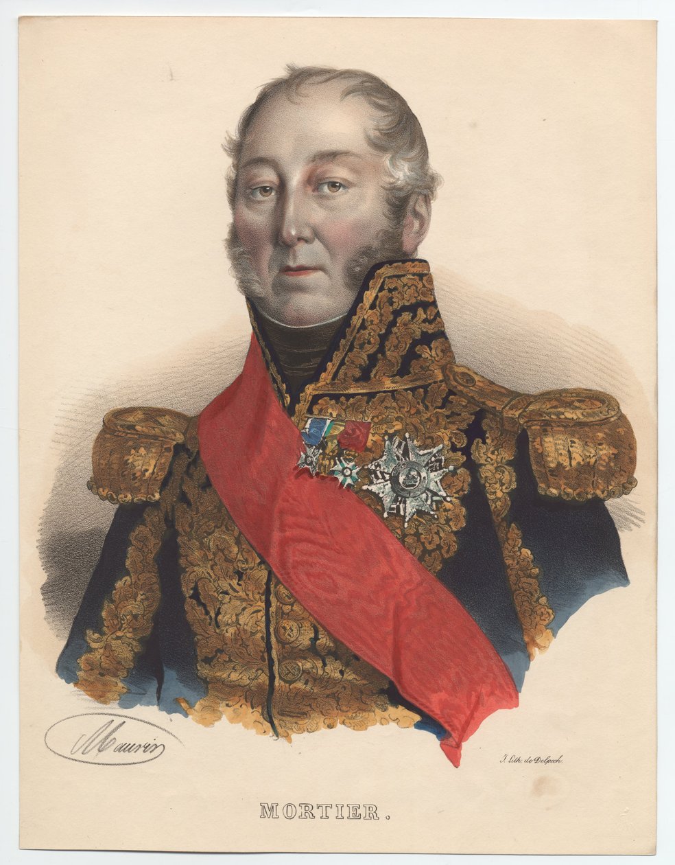 Edouard Adolphe Mortier 1768-1835, Ranskan marsalkka, 1835 tekijältä Unbekannt