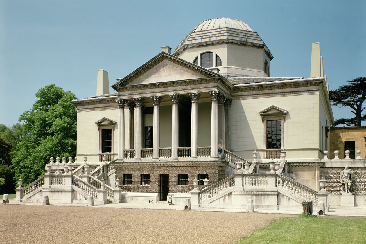 Chiswick House, ulkonäkymä itään, Lontoo, Iso-Britannia, 1725-29 tekijältä Unbekannt Unbekannt