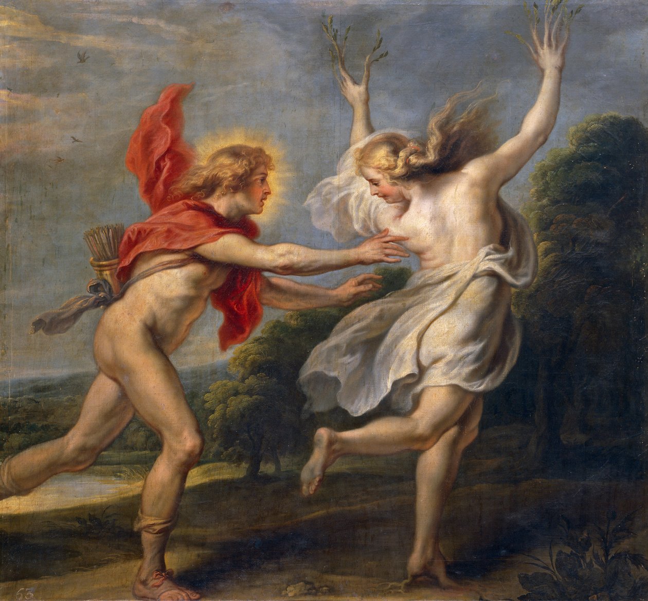 Daphne ja Apollo (öljy) tekijältä Unbekannt Unbekannt