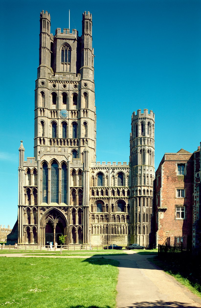 Elyn katedraali, (vuodesta 1102), läntinen julkisivu, Ely, Cambridgeshire, Iso-Britannia tekijältä Unbekannt Unbekannt