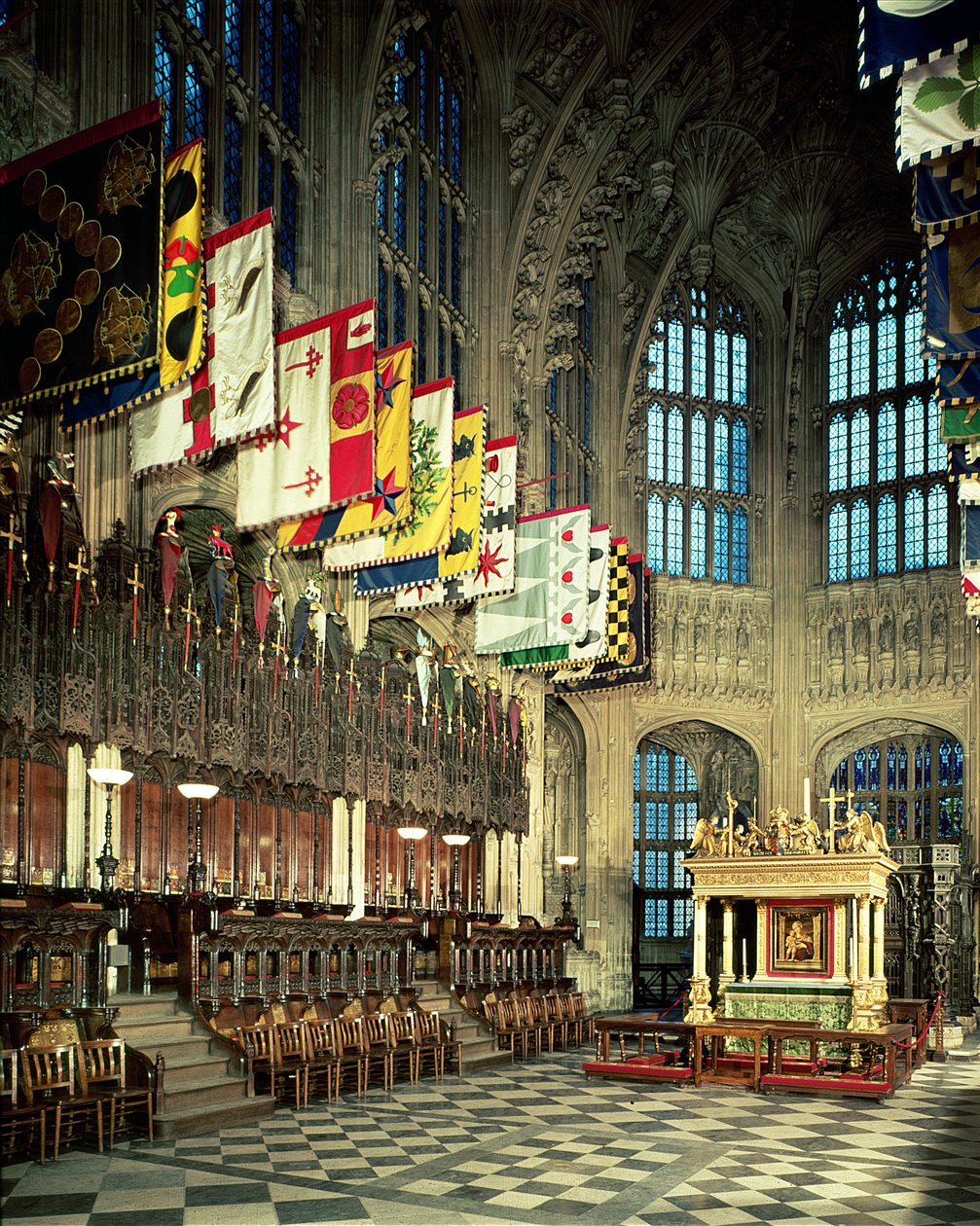 Henry VII Lady Chapel, aloitettu vuonna 1503, englantilainen koulu, (1500-luku), Westminster Abbey, Lontoo, Iso-Britannia tekijältä Unbekannt Unbekannt