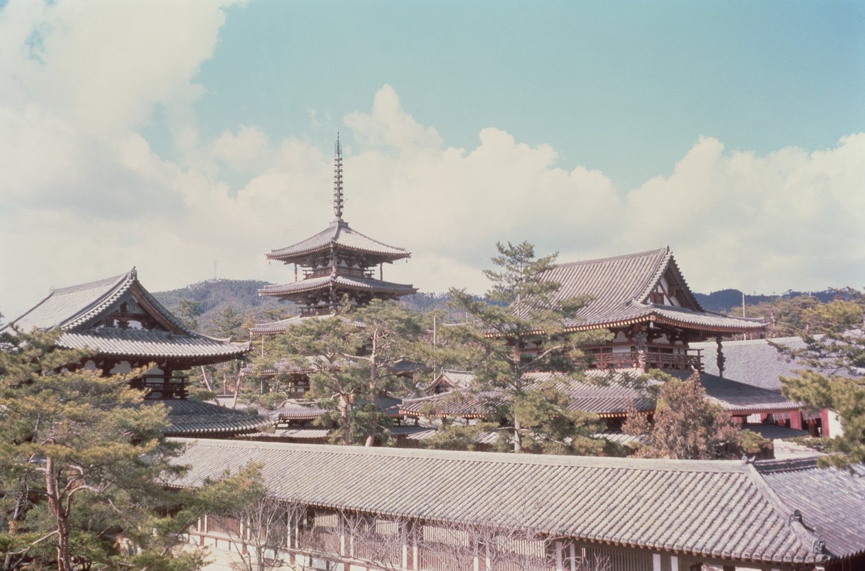Horyu-ji-temppeli, Naran prefektuuri, Japani, rakennettu vuonna 607 jKr tekijältä Unbekannt Unbekannt