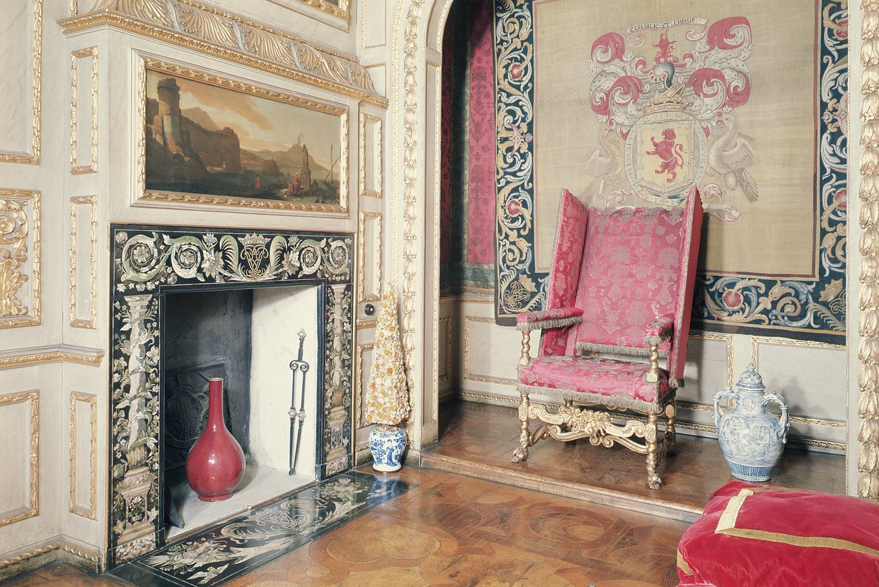 Queens Closetin sisustus, Ham House, Surrey tekijältä Unbekannt Unbekannt