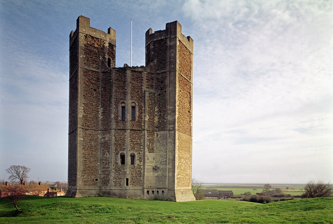 Orford Castle, Näkymä vartiosta ulkopuolelta (1165-72), Suffolk, Iso-Britannia tekijältä Unbekannt Unbekannt