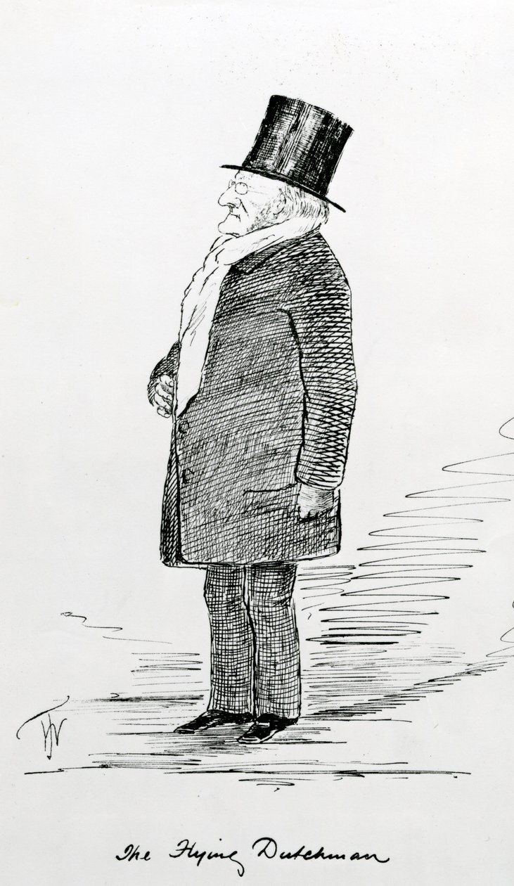 Wagnerin pamfletti "Lentävälle hollantilaiselle" Royal Albert Hallissa Lontoossa toukokuussa 1877 tekijältä Unbekannt Unbekannt