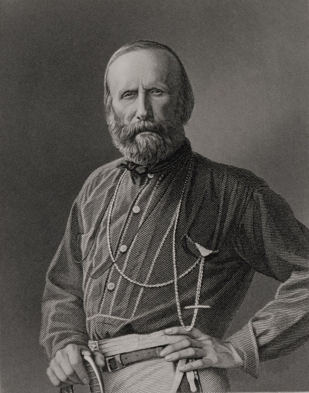 Giuseppe Garibaldin (1807-82) muotokuva, jonka on kaivertanut William Holl (1807-71) valokuvasta, pub. Kirjailija: William Mackenzie tekijältä Unbekannt Unbekannt
