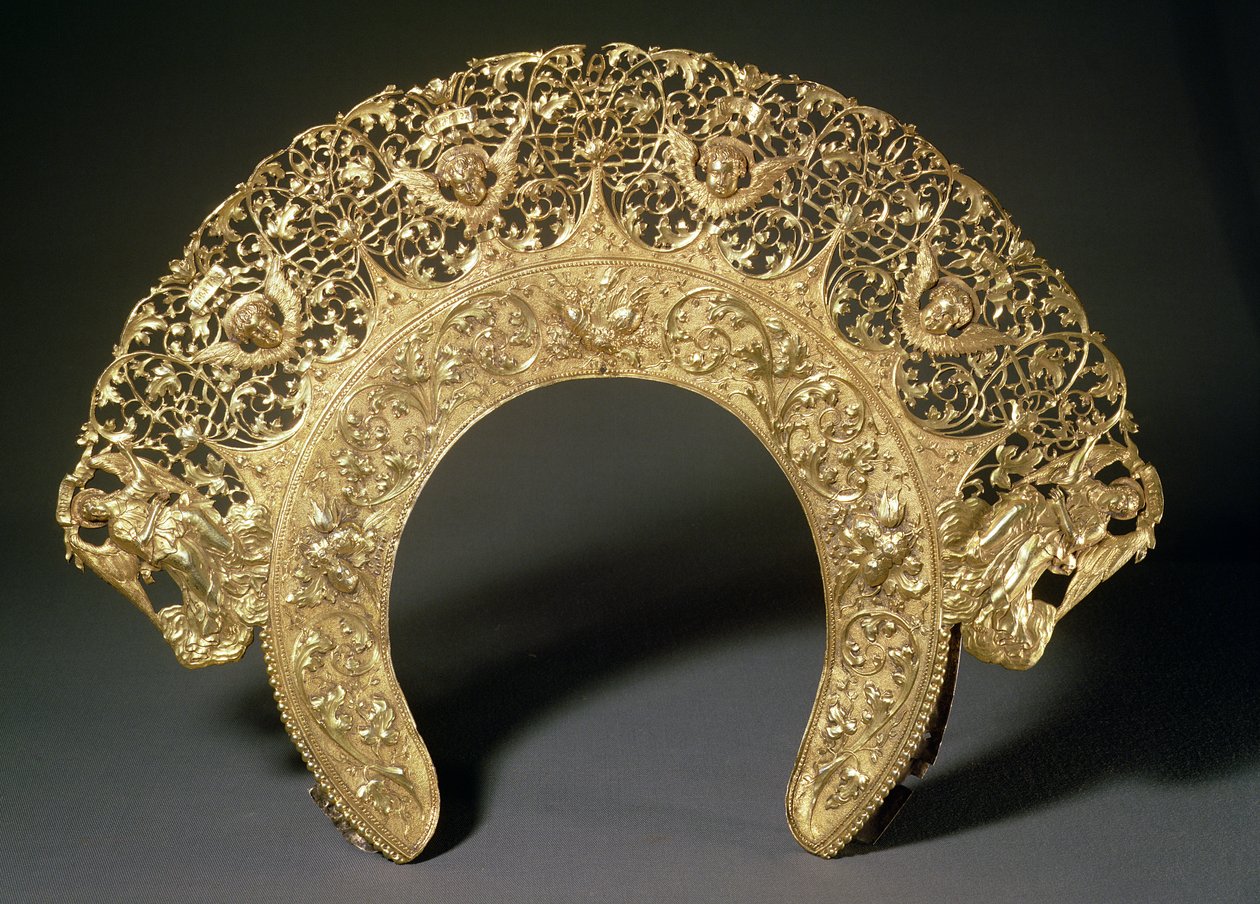 Venäläinen diadeemi hopeasepän filigraanityöllä monogrammilla C.A., n. 1730-luku tekijältä Unbekannt Unbekannt