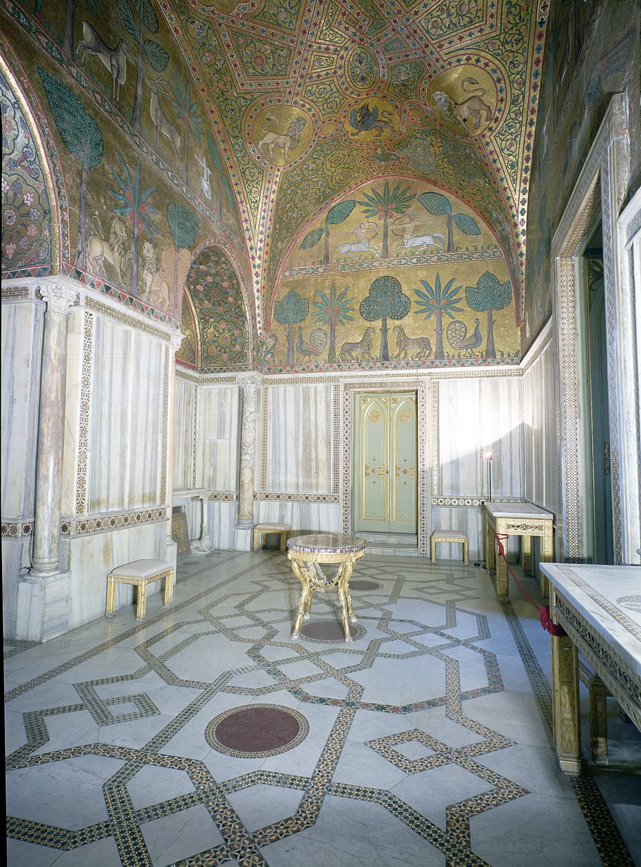Arabien ja bysanttilaisten käsityöläisten Sala di Ruggero, Palazzo dei Normanni, Palermo, Italia tekijältä Unbekannt Unbekannt