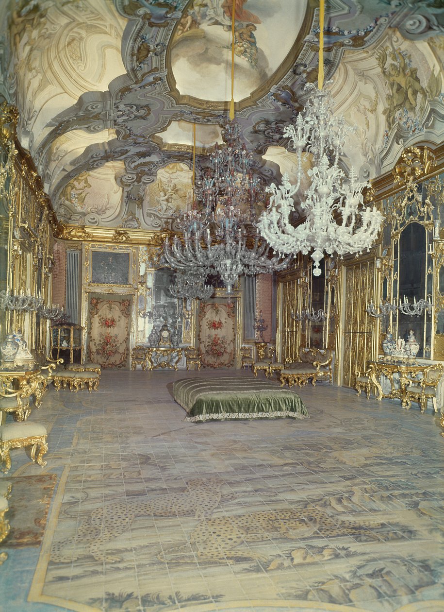 Palazzo Gangin salonki, Palermo, rakennettu noin 1650 tekijältä Unbekannt Unbekannt